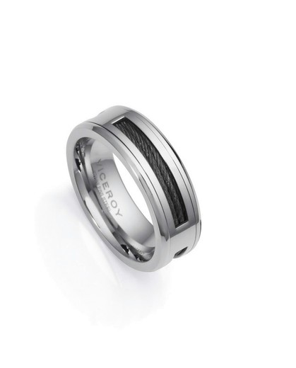 Anillo Viceroy acero para hombre con cable doble 14066A02000