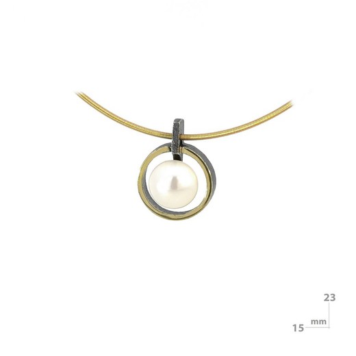 Colgante Miquel Sardà en plata, perla y oro de 18k 23261