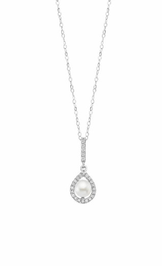 Collar Lotus Silver Pearls Lp3198-1/1 Mujer
