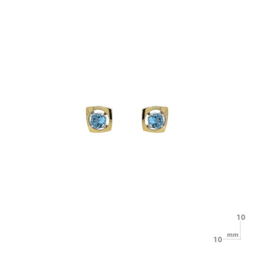 Pendientes M.Sardà en plata, oro de 18k y topacio 24172