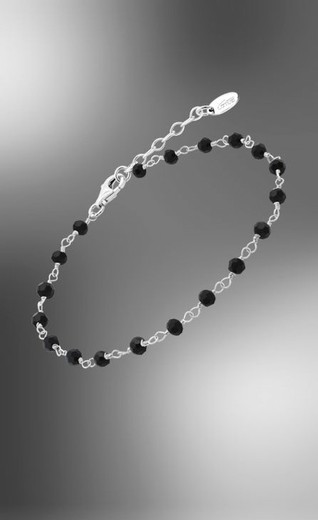 Pulsera Lotus Silver bolitas negras LP3763-2/1