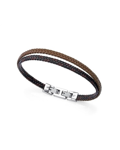 Pulsera Viceroy doble de hombre en acero,15168P01011