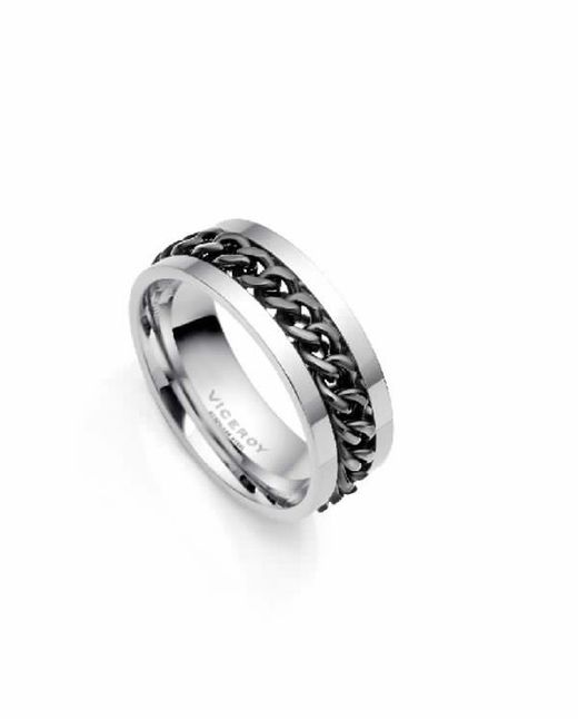 Anillo acero cadena ip negro de hombre Viceroy 15144A02200