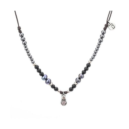 Colgante Raive plata Ojo Gato Circo.perlas gris C1025