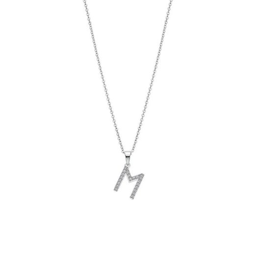 Collar Lotus Silver Plata Letra-M Lp1958-1/M