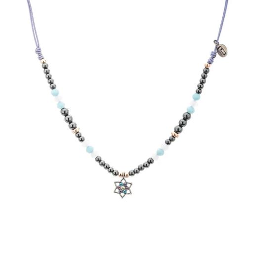 Collar Plata Marcramé Estrella C1082
