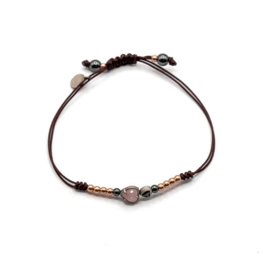 Pulsera Plata Macramé Corazón EN-88